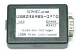 USB2RS485 OPTO - galvanic decoupling RS485, RS422 - 1500Vrms Isolation
