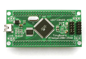 AVR ATmega1280 TinyBoard, ATmega1280 USB Development Board, USB Bridge, RS232, RS485, external RAM