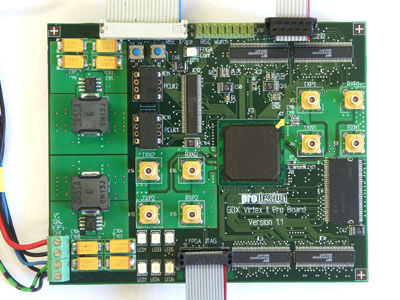 Xilinx Virtex-II Pro XC2VP4, Virtex-II Pro Board, PowerPC PPC405, Top